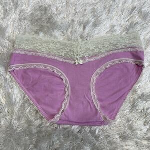 Aerie Pink Lace Trimmed Boybrief Sz XS Ruched Back